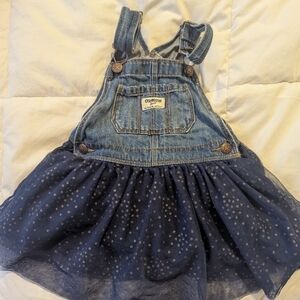 OshKosh B'gosh Blue Denim Dress with Gold Accents